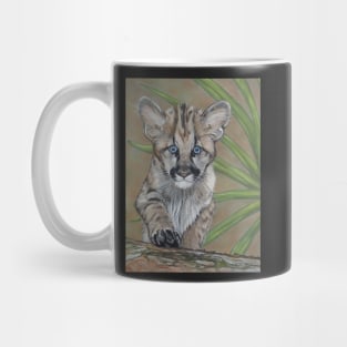 cute baby cougar big cat wildlife Mug